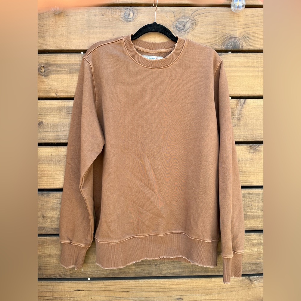NWT Sandrine Rose x Free people Burnt Color sweatshirt, mid weight, Size Small